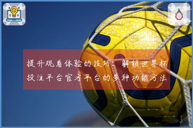 提升观看体验的技巧：解锁世界杯投注平台官方平台的多种功能方法