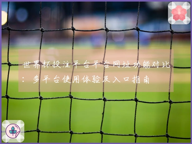 世界杯投注平台平台网址功能对比：多平台使用体验及入口指南