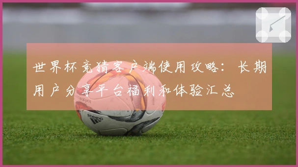 世界杯竞猜客户端使用攻略:长期用户分享平台福利和体验汇总